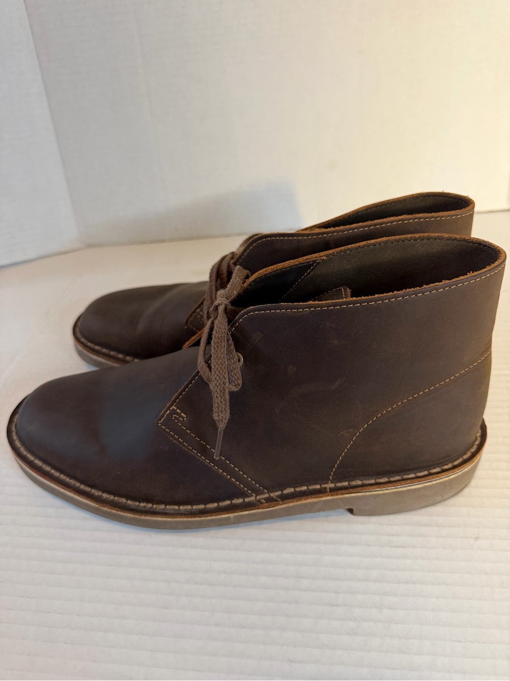 Clarks Men's Dark Brown Leather Chukka Boots 8.5